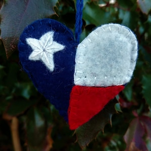 Heart of Texas Felt Ornament