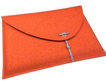 Orange MacBook 15 softcover tailor-made felt bag MacBook 16 two pocket laptop sleeve