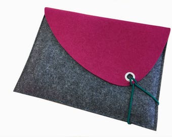 Felt protection two-colors tailor-made for notebook 13 ins