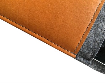 Leather-felt bag for iPad Pro 11 - exclusive leather-felt tablet-keyboard  softcover