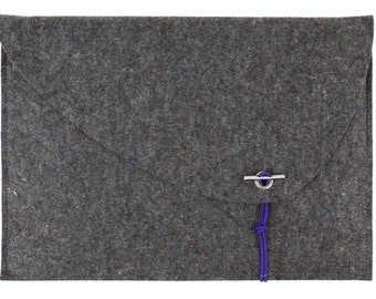 Grey felt two pocket sleeves for MacBook 14 tailor-made MacBook 13 softcover bag for iPad Pro 129