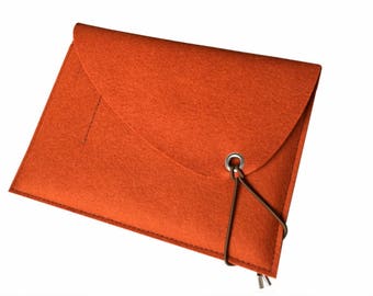 Protection en feutre orange pour iPad Pro 11 iPad Air avec stylet clavier sur mesure