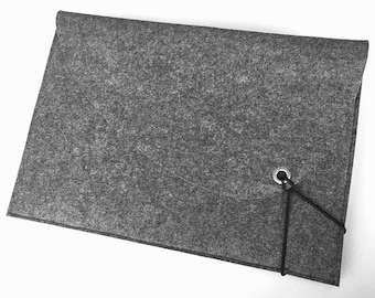 grey-black MacPro 16 felt sleeve elegant 2-color felt protection tailormade laptop soft cover stylish laptop protection bag for Mac Pro 15