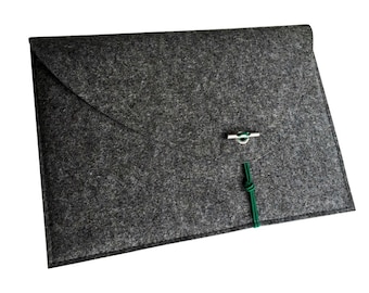 Grauer Laptop Filzschutz Filztasche für Mac Air 13 hochwertige Notebook Hülle aus Wollfilz individueller Schutz für Macbook 13