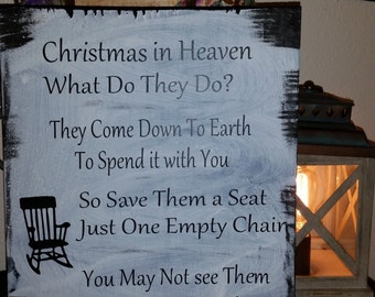 A Beautiful Christmas In Heaven sign