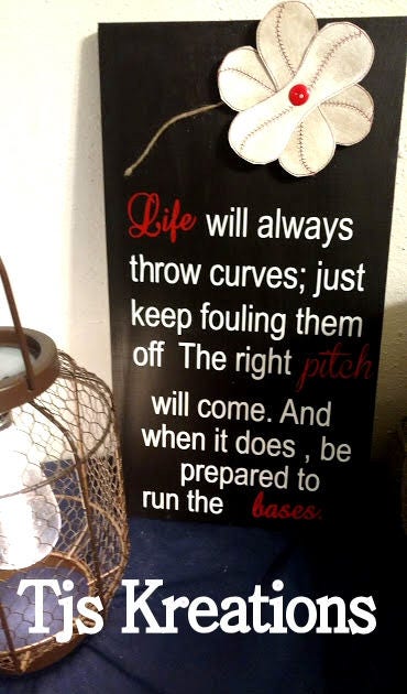 Life will always throw curves just keep fouling them off | Etsy