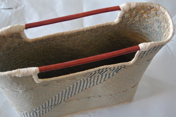 FREE SHIP Woven Handbag Clutch Purse Box Bag - Na… - image 6