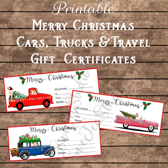 Christmas Vacation/Cars and Trucks Roadtrip Holiday Printable | Etsy