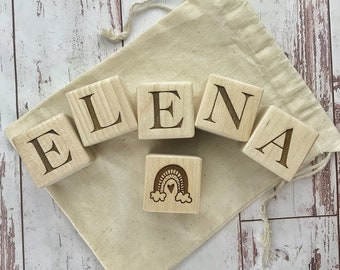 Personalized Baby Blocks | Custom Baby Name Blocks | Personalized Wood Blocks | Baby Letter Blocks | Wooden Baby Blocks | Wood Nursery Decor