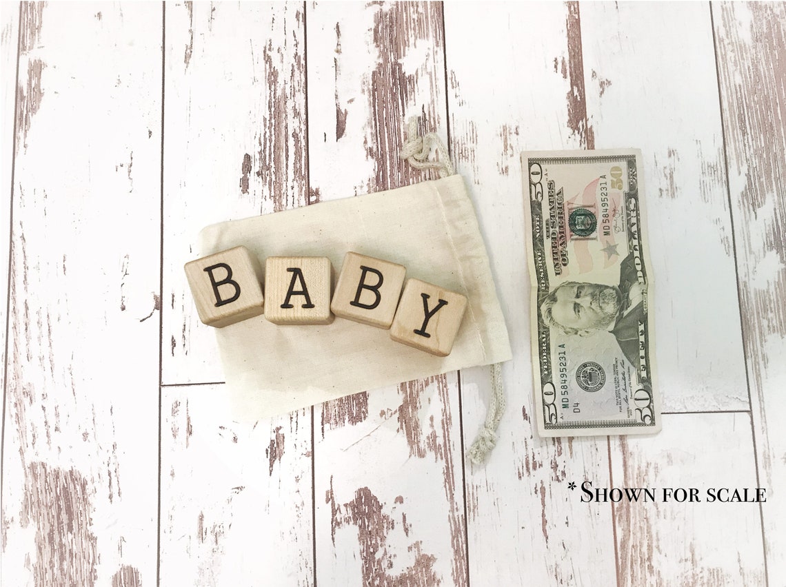 Baby Wooden Blocks Personalized Baby Gift Pregnancy Etsy