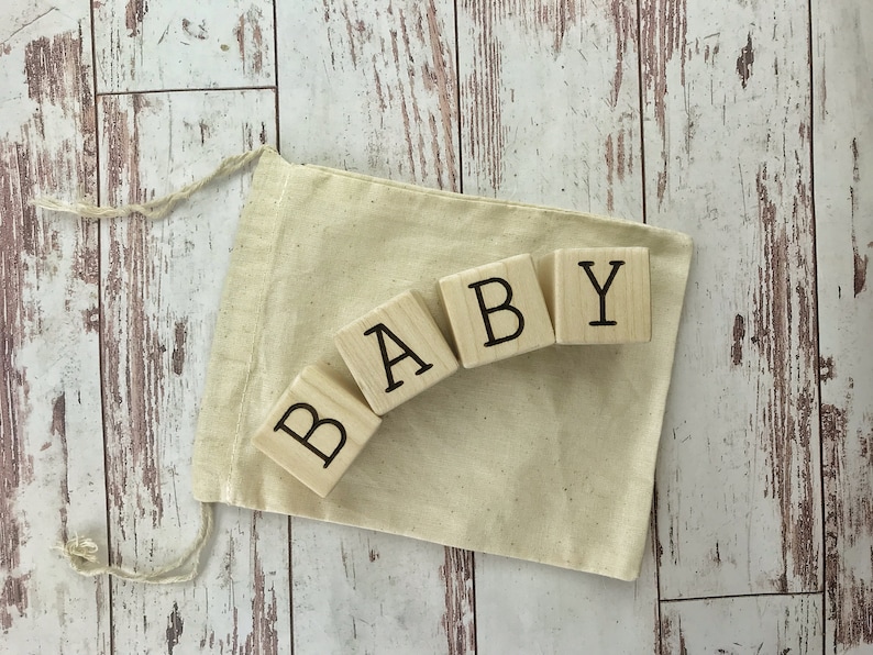 Baby Wooden Blocks Pregnancy Announcement Baby Photo Props Custom Wood Blocks Personalized Wood Blocks Baby Gift Nursery decor image 5