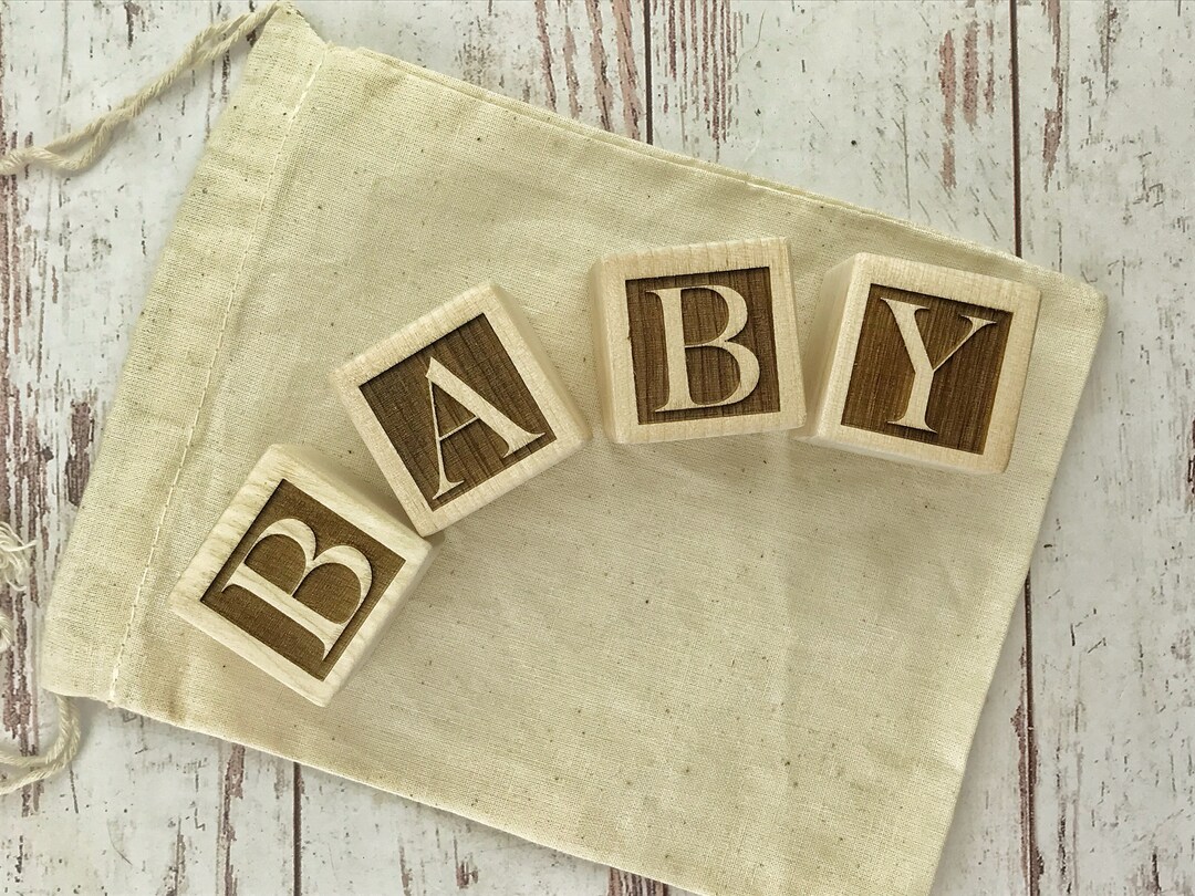 Baby Wooden Blocks Pregnancy Announcement Baby Photo Props Custom Wood