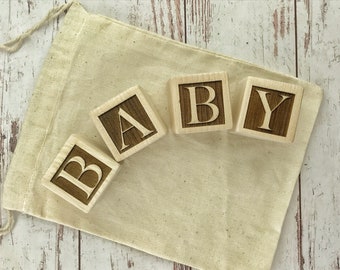 Baby Wooden Blocks | Pregnancy Announcement | Baby Photo Props | Custom Wood Blocks | Personalized Wood Blocks | Baby Gift | Nursery decor