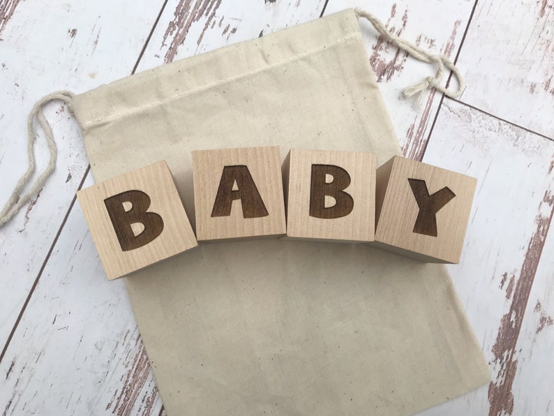 Baby Wooden Blocks Pregnancy Announcement Baby Photo Props Custom Wood Blocks Personalized Wood Blocks Baby Gift Nursery decor image 3