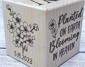 Infant Loss Memorial Keepsake Baby Block. Pregnancy Loss Miscarriage Custom Engraved Wood Block. Personalized Baby Loss Keepsake Gift.