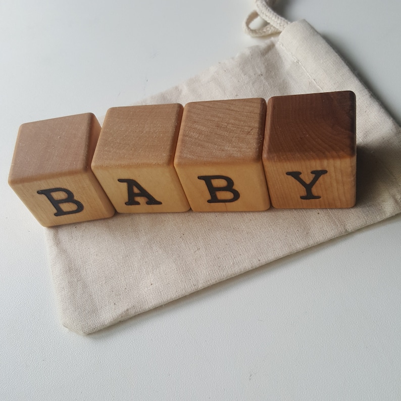 Baby Wooden Blocks Personalized Baby Gift Pregnancy Etsy