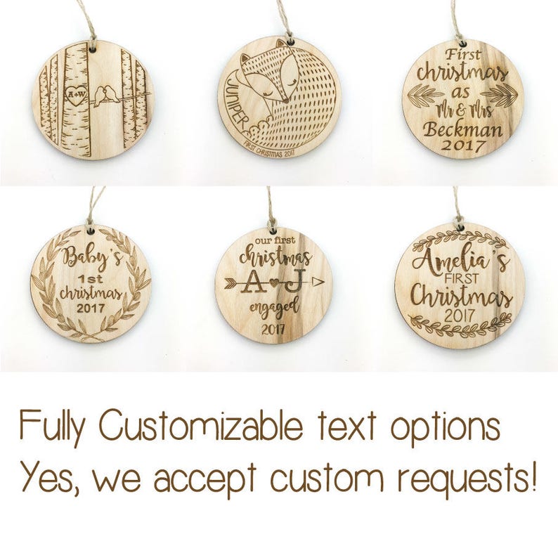 Personalized First Christmas Engaged Ornament Custom Ornament Engaged Wedding Christmas Ornament Custom Wedding Ornament image 3