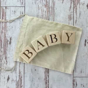 Baby Wooden Blocks Personalized Baby Gift Pregnancy Announcement Baby Photo Props Baby Shower Gift New Baby Gift Serif Regular