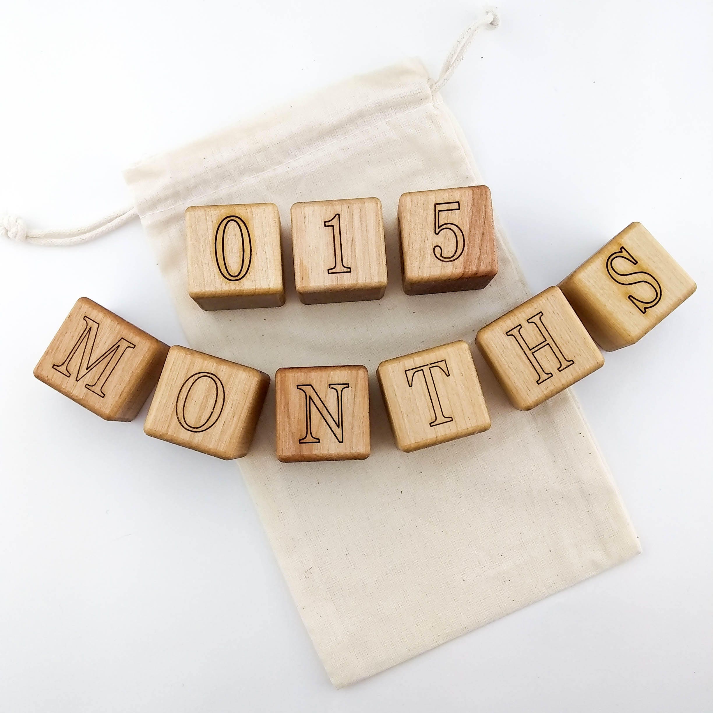 Baby Milestone Blocks Wooden Milestone Blocks Months Weeks Etsy