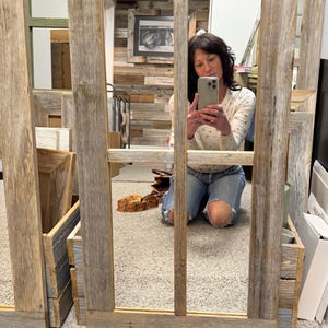 Rectangular Mirror-Windowpane Mirror-Farmhouse Decor-Rustic Mirror-Reclaimed Wood-Unique Mirror-Perfectly Preserved-Bathroom Mirror