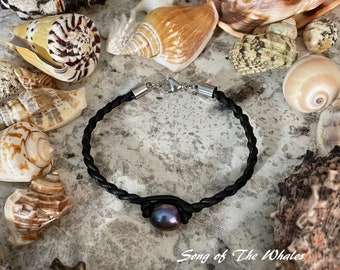 Men&#39;s Pearl Bracelet 8&quot;, Tahitian Pearl, Men&#39;s Pearl Jewelry, Pearl&#39;s For Men, Boyfriend Gifts, Gift&#39;s For Men