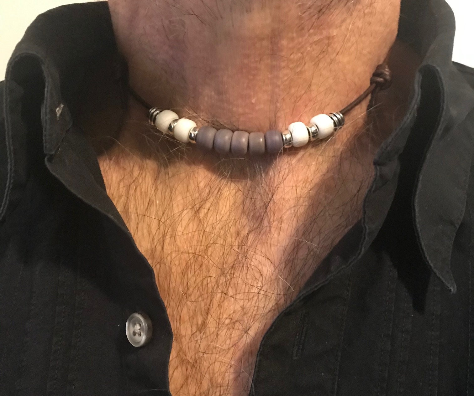 Men's leather chokers men's chokers leather chokers Etsy