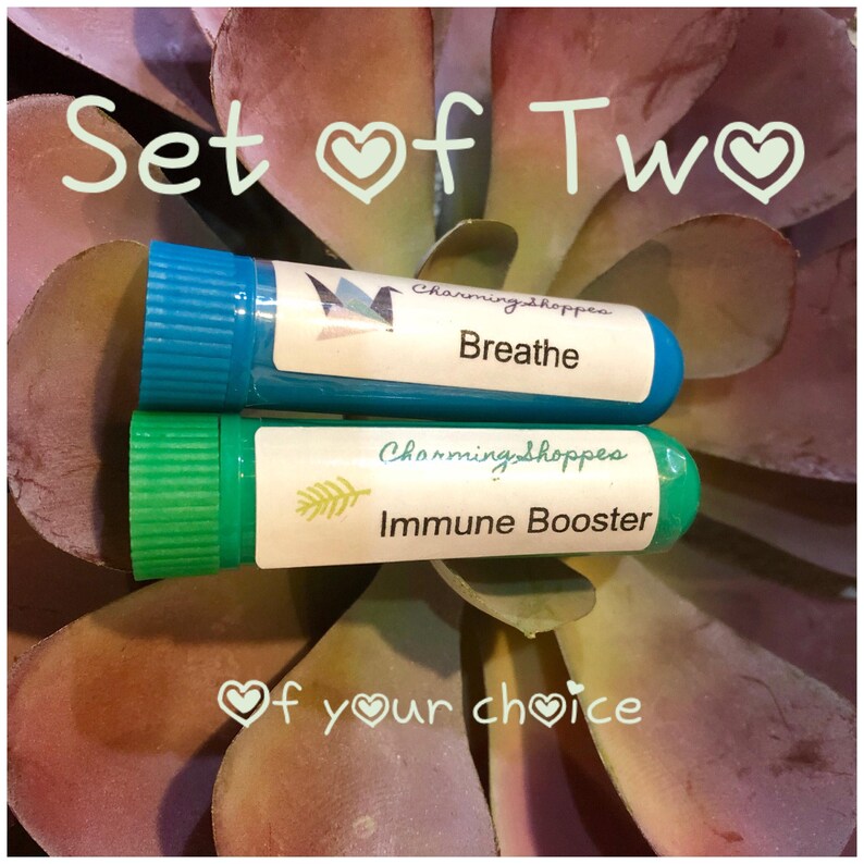Essential Oil Inhaler Set of 2 Aromatherapy Inhaler Etsy