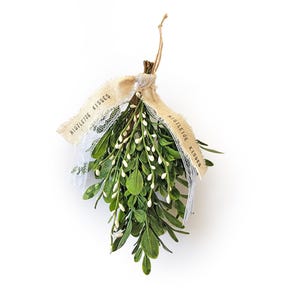 Rustic Mistletoe Decoration , mistletoe ornament , mistletoe ball , hanging mistletoe