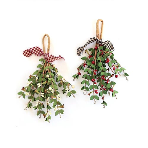 Mistletoe Decoration . mistletoe ball . hanging mistletoe . mistletoe ornament