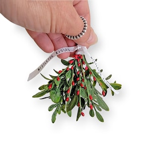Small Mistletoe Decoration , little mistletoe ornament , hanging mistletoe