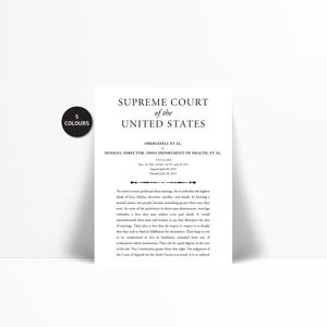 Gay Marriage United States Supreme Court Case Art Print - Obergefell v. Hodges - Justice Legal - Lawyer Judge Law Student Gift - Classroom 画像 1