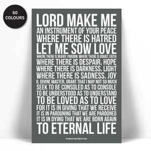 St. Francis of Assisi Prayer Art Print - Spiritual - Lord Make Me An Instrument - Inspirational Motivational - Catholic Christian Scripture