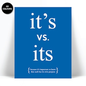 Apostrophe Art Print - Typographic Print - Punctuation Print - Graphic Designer Gift - Grammar Art Print - English Teacher Gift - Usage Art