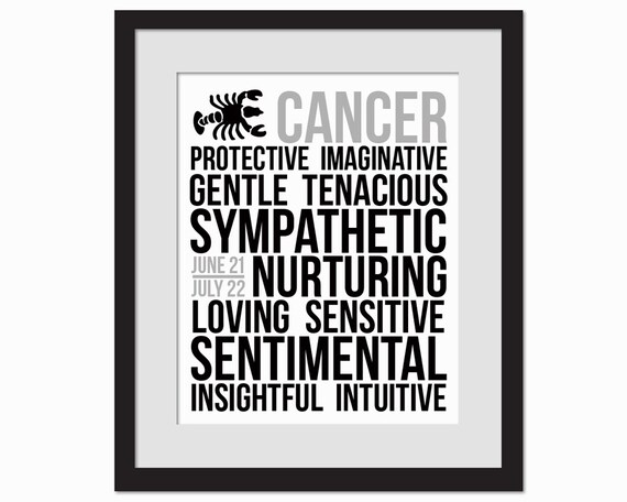 Cancer Personality Character Traits Astrology Zodiac Black