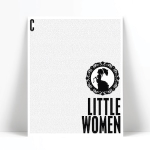 Little Women by Louisa May Alcott Art Print - Book Lovers Poster - Literature Literary Decor - Librarian Library Art - English Teacher Gift