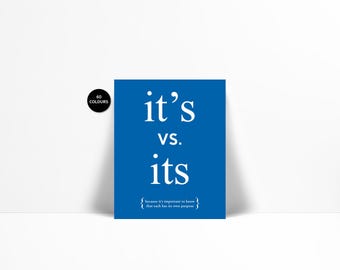 Apostrophe Art Print - Typographic Print - Punctuation Print - Graphic Designer Gift - Grammar Art Print - English Teacher Gift - Usage Art