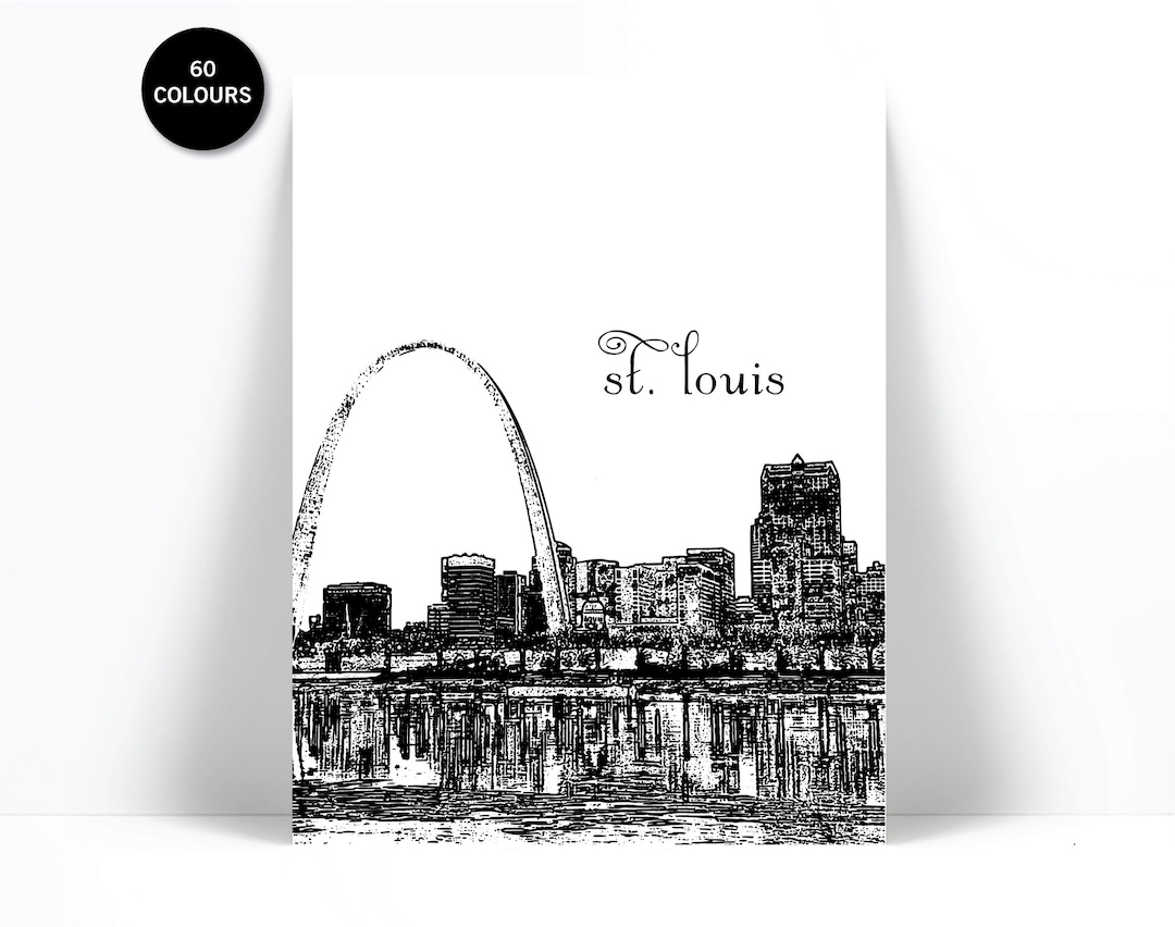St. Louis Art Print - St. Louis Poster - St. Louis Illustration - St ...