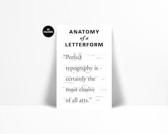 Anatomy of a Letterform - Typeface Poster - Type Poster - Graphic Designer Gift - Typography Poster - Font Poster - Type Design - Alphabet