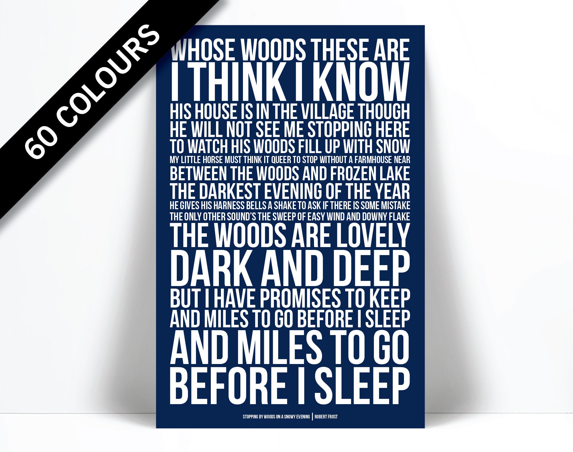 Robert Frost Poetry Miles to Go Before I Sleep Poem Stopping by Woods Robert On A Snowy Evening Art Print Motivational Inspirational