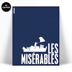Les Miserables by Victor Hugo - Book Art Print - Book Lovers Poster - Literature Poster - Les Mis - English Teacher Gift - Literary Classic
