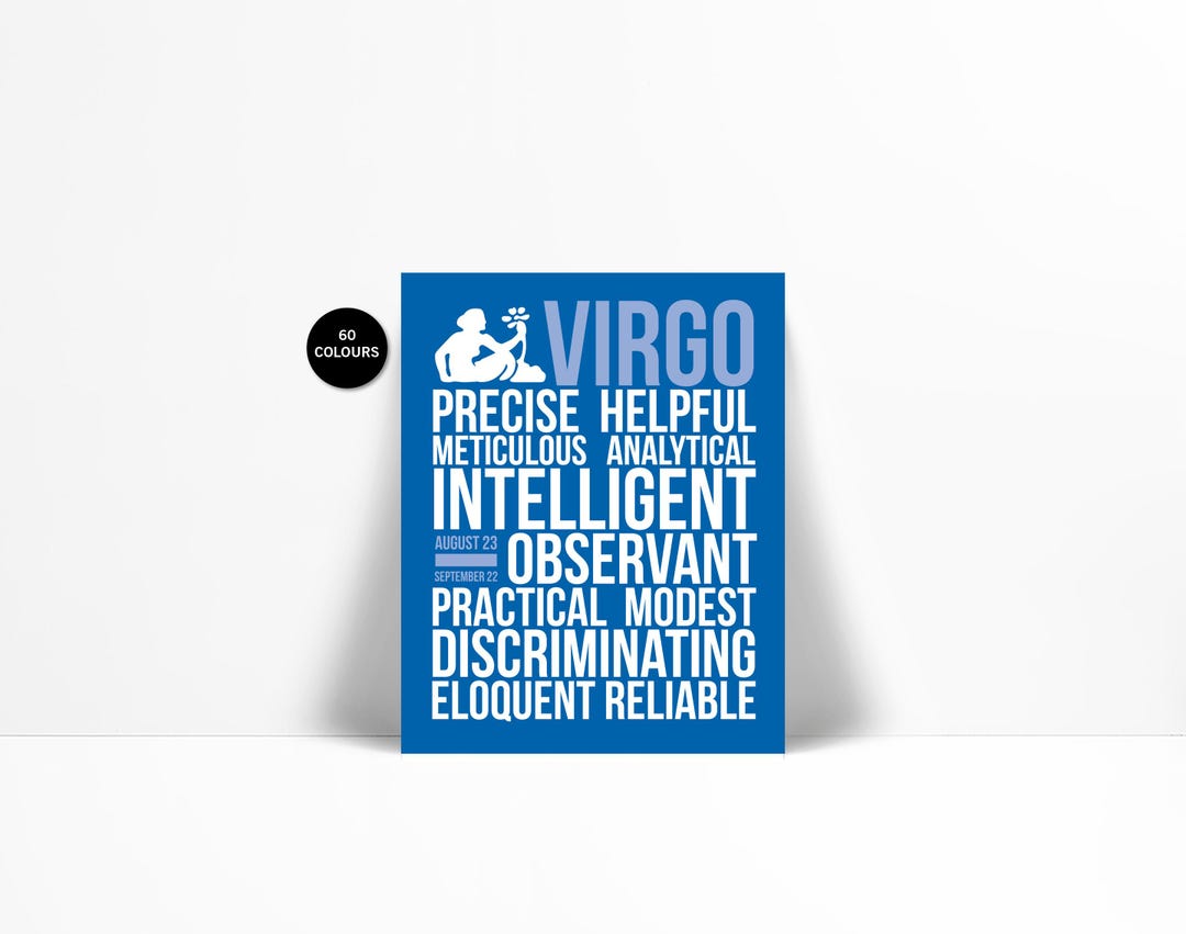 Virgo Personality Character Traits - Subway Art Print - Typography
