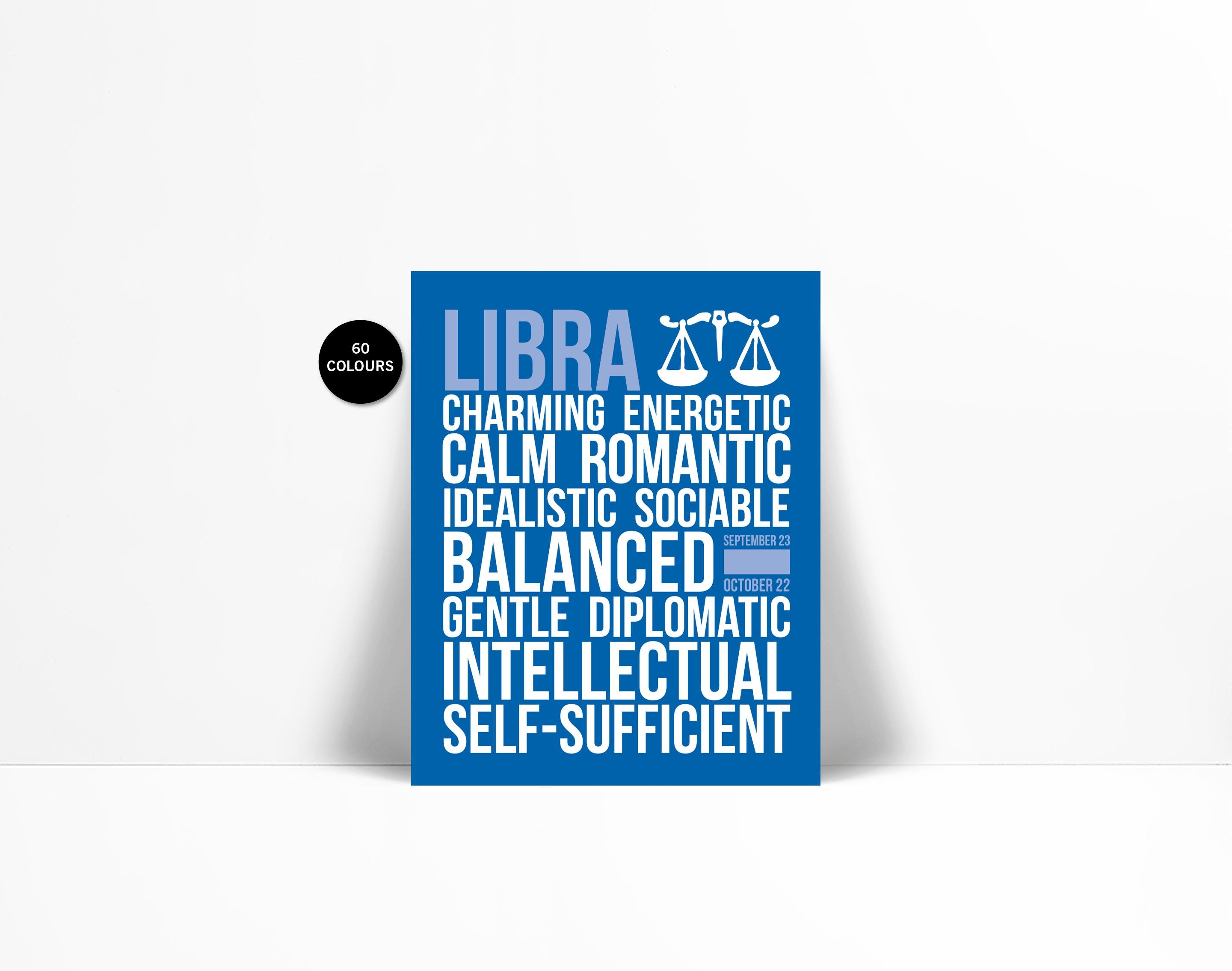 Hartfield True Color,True〜+ L.I.B.R.A.〜 Libra Personality Character Traits - Subway Art - Libra Gift