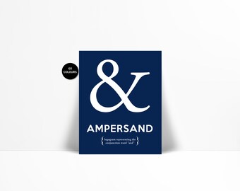 Ampersand - Typographic Print - Punctuation Art Print - Graphic Designer Gift - Grammar Print - English Teacher Gift - Editor Writer Gift