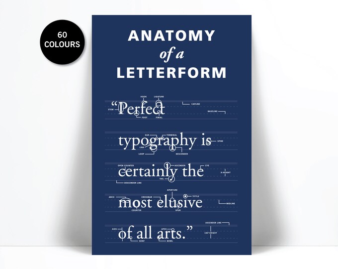 Anatomy of a Letterform - Typeface Poster - Type Poster - Graphic ...
