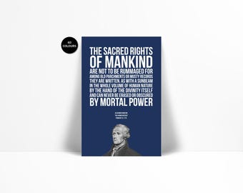 Alexander Hamilton Quote Art Print - Hamilton Poster - American History Poster - Historian Gift - American Revolution Art - Founding Fathers