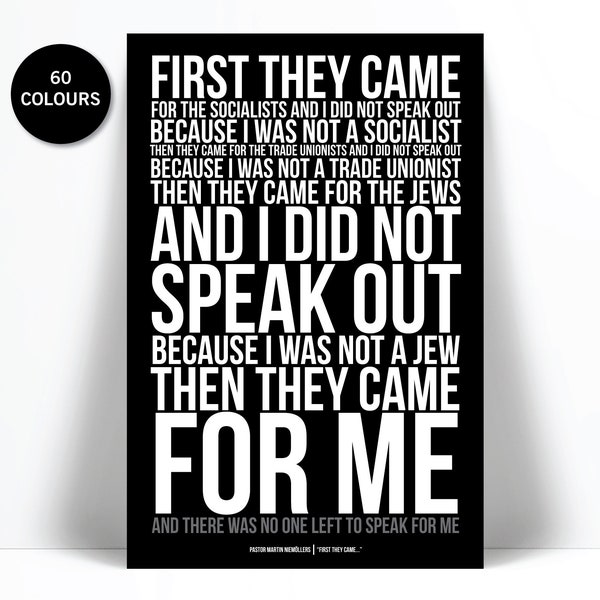 First They Came for Poster Etsy First They Came for Poster Etsy