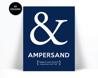 Ampersand - Typographic Print - Punctuation Art Print - Graphic Designer Gift - Grammar Print - English Teacher Gift - Editor Writer Gift