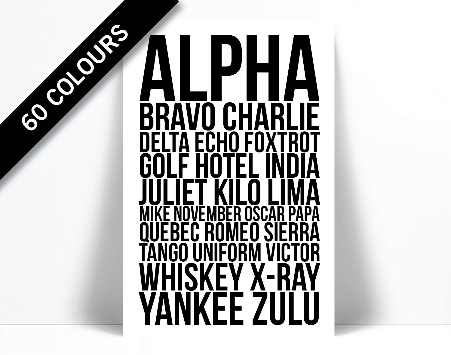 alpha bravo charlie art print phonetic alphabet poster etsy
