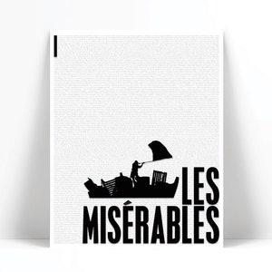 Les Miserables by Victor Hugo Art Print - Book Lovers Poster - Literature Literary Poster - Les Mis - English Teacher Classroom Gift Decor