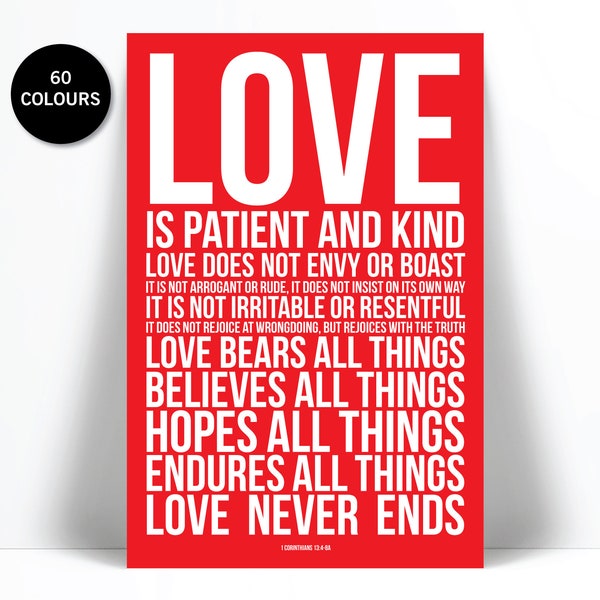 Love is Patient Poem - Etsy